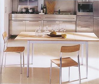 Столы и стулья - Bontempi Casa - Diesis-02.29Страна производитель - ИталияСтол раздвижной итальянской фабрики Bontempi Casa. Размер: 80х120(170)см. , h - 75см. Алюминий, шпон.