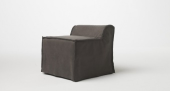 Winter pouf. 59x60 h.52 Plume Gris