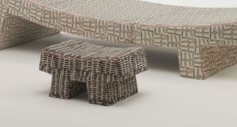 Punto pouf. 50x30 h.25 Luxury Tratto with dormeuse Linea
