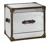 Приставной столик Andrew Martin модель HOWARD SIDE TABLE STEEL/LEATHER