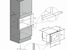 Винный шкаф Meyvel MV22-KBB1 - схема встраивания