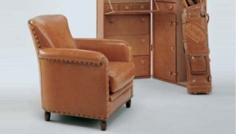Helen armchair. 83x90 h.90 Tuscany Firenze; pouf 57x57 h.46