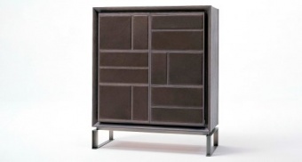 Maxime high cabinet/ 135x54 h.160 Plume Glacè