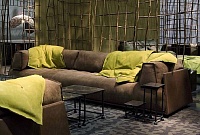 Hard&Soft sofa. 320x120 h.69 structure Tuscany Pianosa (A), seat Nabuck Lava (A)