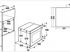 Духовой шкаф Kuppersbusch B 6330.0. S1 Stainless steel - схема встраивания