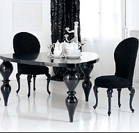 Стол (LUIS) и стул (JOEL) Noir (Cattelan Italia)