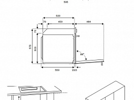 Духовой шкаф Bertazzoni F6011MODELC - схема встраивания