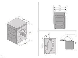 Сушильная машина ASKO T108HW - схема встраивания