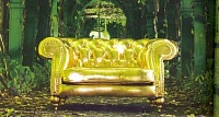 Diana Chester armchair. 140x105 h.72 Gold