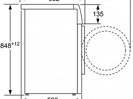 Стиральная машина BOSCH WAT20441OE - схема встраивания