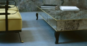 Boite L small table. 160x80 h.33 (top) profile Plume Lime