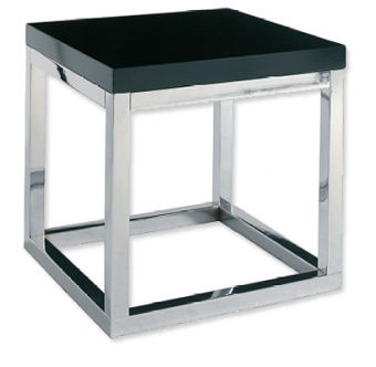 Приставной столик Andrew Martin модель BLACK LACQUERED SQUARE SIDE TABLE