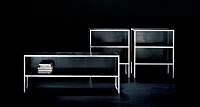 Cube low and Cube high bookcase. Cube low 200x40 h.78 - Cube high 100x40 h.120 Tuscany Pienza