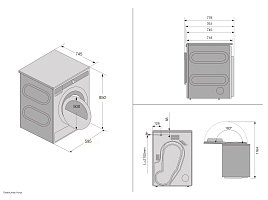Сушильная машина ASKO T310HCXLW.P - схема встраивания