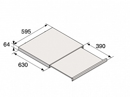 Выдвижная полка Asko HS60W - схема встраивания