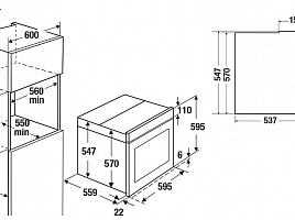 Духовой шкаф Kuppersbusch B 6550.0 S1 Stainless steel - схема встраивания