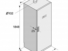 Сушильный шкаф Asko DC7784V.W - схема встраивания