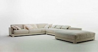 Joyce angular. modular module Extra Opal; dormeuse 112x105 h.74 and pouf 102x80 h.43, 80x150 h.43 and 150x150 h.43