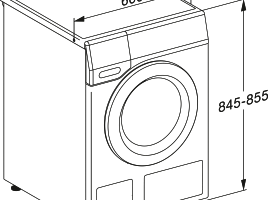 Стиральная машина с сушкой MIELE WTW870WPM  - схема встраивания