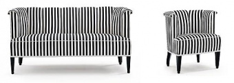Alleegasse (Коллекция «Recreation Josef Hoffmann»)Для музыкальной комнаты Alleegasse венской городской квартиры доктора Хуго Коллера в 1912 году Йозеф Хоффман создает гарнитур мягкой мебели, включающей полукруглые кресла и небольшой диванчик с кокетливо и